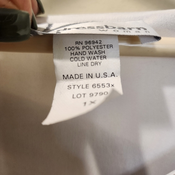 DRESSBARN Striped Pullover Flare Tunic Top Size 1X - Picture 2 of 10